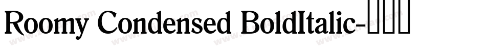Roomy Condensed BoldItalic字体转换